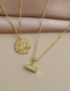 Fashion Golden Copper Letter Love Seal Necklace