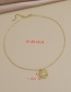 Fashion Golden Copper Letter Love Seal Necklace