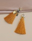 Fashion Ginger Alloy Diamond Tassel Stud Earrings