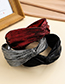 Fashion Black Bright Silk Fabric Cross Headband