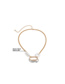 Fashion Golden Fringed Oval Pearl Necklace