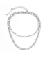Fashion White K Multilayer Tassel Alloy Necklace
