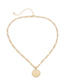 Fashion Golden Chain Round Alloy Necklace