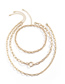 Fashion Golden Multi-layer Metal Chain Necklace