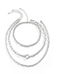 Fashion White K Multi-layer Metal Chain Necklace