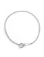 Fashion White Chain Ring Pin Necklace