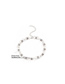 Fashion White K Tassel Single-layer Skull Chain Necklace