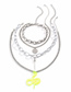 Fashion White K Snake Knife Multi-element Chain Alloy Necklace