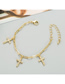 Fashion Golden Copper Plated 18k Gold Micro Inlaid Zircon Cross Bracelet