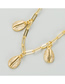 Fashion Golden Copper Micro-inlaid Zircon And Gold-plated Shell Bracelet