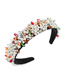 Fashion Color Crystal Hand-stitched Pearl Headband