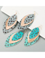 Fashion Gray Multi-layer Leather Print Leaf Earrings Earrings