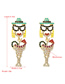 Fashion Yellow Color Character Alloy Acrylic Earrings
