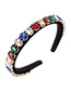 Fashion Color Claw Chain Diamond-studded Colored Fine-rimmed Gold Velvet Headband