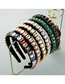 Fashion Color Claw Chain Diamond-studded Colored Fine-rimmed Gold Velvet Headband