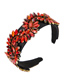 Fashion Red S Shape Color Full Rhinestone Headband