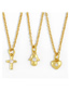 Fashion Key Titanium Steel Cross Heart Necklace