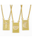 Fashion Cross Micro Inlaid Zircon Heart Tag Necklace