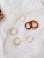Fashion Brown Irregular Acrylic Pearl Three-piece Ring