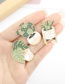 Fashion Alphabet Leaves Monstera Cactus Aloe Potted Plant Brooch