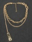 Fashion Golden Alloy Letter Love Multilayer Necklace