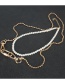 Fashion Golden Pearl Lock Alloy Multilayer Necklace