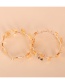 Fashion Golden Metal Round Butterfly Earrings