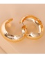 Fashion Golden Metal C-shaped Hoop Earrings