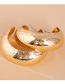 Fashion Golden Metal C-shaped Hoop Earrings