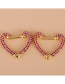 Fashion Color Geometric Heart Square Earrings
