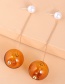 Fashion Orange Geometric Round Earrings