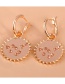 Fashion Orange Geometric Circle Hoop Earrings