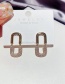 Fashion Gold Color Micro-set Zircon Geometric Earrings