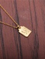 Fashion A Gold Color Gold-plated Copper Letter Geometric Necklace