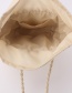 Fashion Camel Solid Color Straw Woven Shoulder Bag