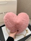 Fashion Khaki Plush Peach Heart Chain Shoulder Messenger Bag