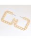 Fashion Five-pointed Star Silver Color Geometric Alloy Hollow Thick Chain Earrings