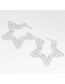 Fashion Trapezoidal Silver Color Geometric Alloy Hollow Thick Chain Earrings