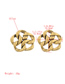 Fashion Gold Color Alloy Flower Cutout Earrings