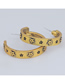 Fashion Gold Color C-shaped Alloy Five-pointed Star Pattern Earrings