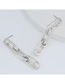 Fashion Silver Color Geometric Alloy Paper Clip Earrings
