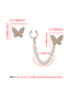 Fashion Gold Color Alloy Diamond Butterfly Stud Earrings