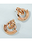 Fashion Gold Color Alloy Hollow Geometric Shape Earrings