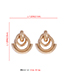 Fashion Gold Color Alloy Hollow Geometric Shape Earrings