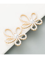 Fashion White Hollow Flower Pearl Earrings