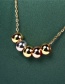 Fashion Gold Color Copper Plated Real Gold Oval Gold Bead Necklace