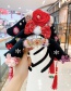 Fashion Pink Checkered Hair Band Childrens Fringed Stepping Hairband