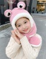 Fashion Coffee Color Frog Hat Childrens Frog Rabbit Ear Scarf One-piece Cap