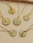 Fashion Gold Color Copper And Zircon Serpentine Necklace