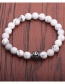 Fashion White Volcanic Stone Malachite Agate Beaded Ball Bracelet
